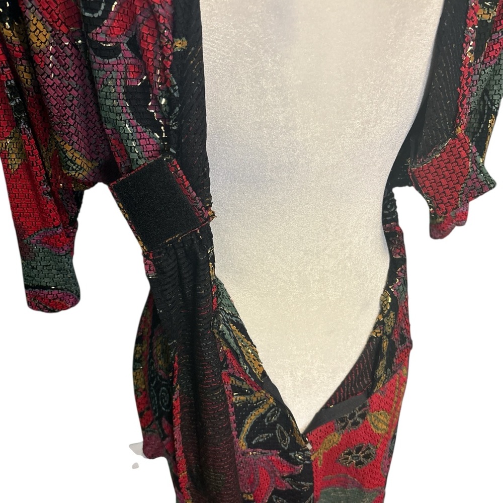 Vintage Janine Metallic Floral Mini Dress ✨ - Picture 7 of 9